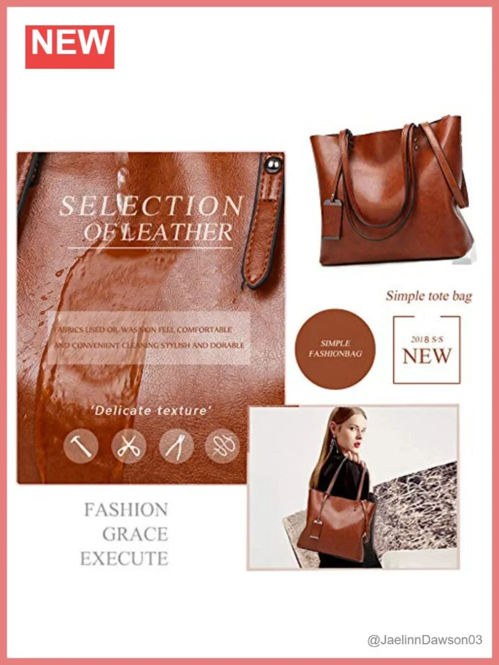 Women's Leather Satchel Handbag Shoulder Bag Tote Purse